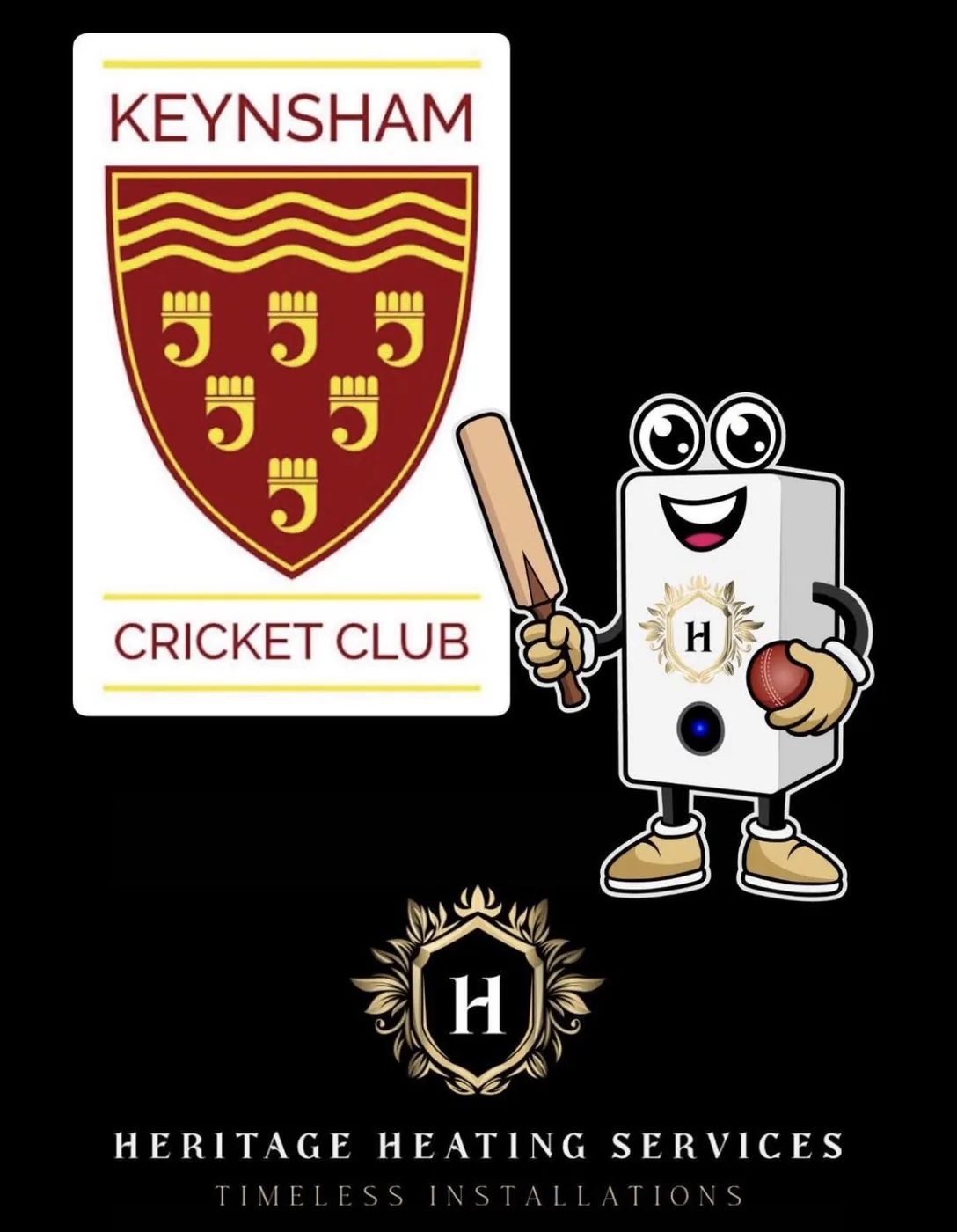Heritage Heating Services sponsoring Keynsham Cricket Club
